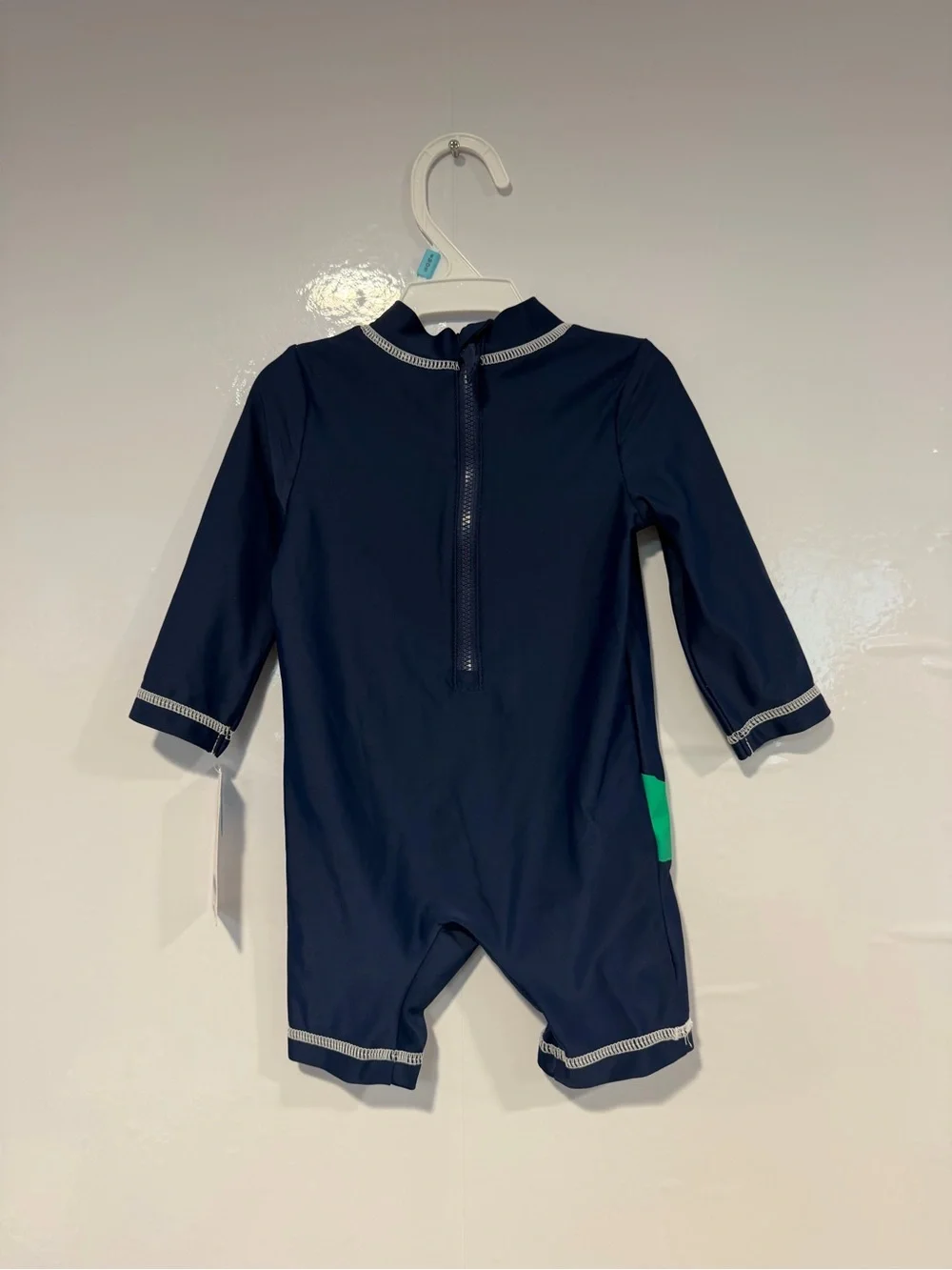 Navy Blue Kids Swim‎ Rash Guard with Green Crocodile Print Carters NWT